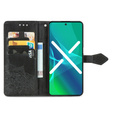 Cu clapetă pentru Oppo A78 4G, Mandala, negru