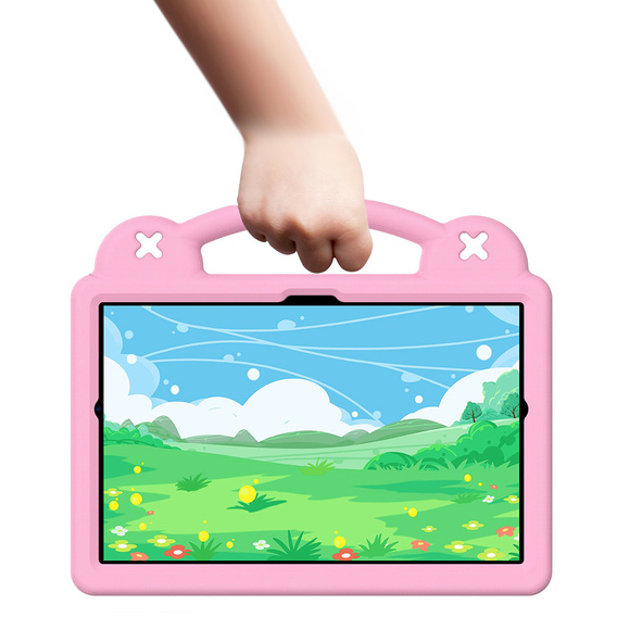 Husă pentru copii pentru Samsung Tab A8 10.5 X200 / X205, Cute Patterns, cu suport, roz