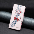 Cu clapetă pentru Samsung Galaxy A05s, Wallet, giraffe, roz