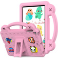 Husă pentru copii pentru iPad mini 7.9" 2019/2015/2014/2013/2012 (5/4/3/2/1 gen.), Cute Patterns, cu suport, roz