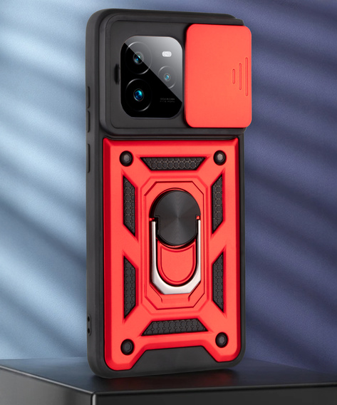 Husă blindată pentru Realme GT 7 Pro, CamShield Slide, roșu