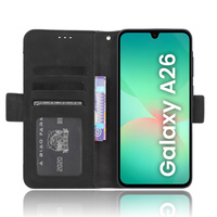 Cu clapetă pentru Samsung Galaxy A26, Card Slot, negru