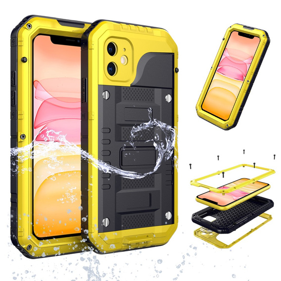 Husă blindată pentru iPhone 11, R-JUST, galben