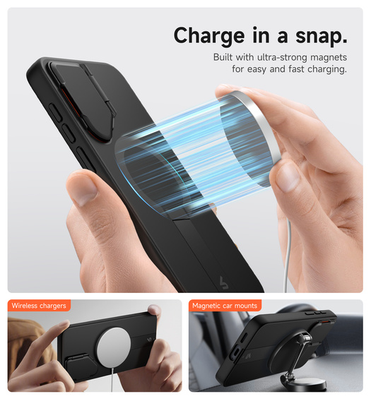 Husă Suritch rezistentă la șocuri, cu suport și MagSafe pentru Samsung Galaxy S25 FE