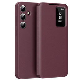 Husă cu clapetă pentru Samsung Galaxy A55 5G, Smart View Wallet, roșu