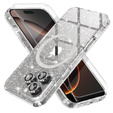 Husă pentru iPhone 16 Pro, ERBORD Glitter MagSafe, transparentă + Sticlă pentru ecran