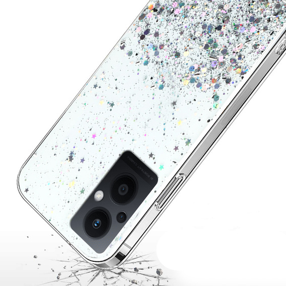 Huse pentru Oppo Reno7 Lite 5G, Glittery, transparentă