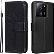 Carcasă cu clapetă pentru Xiaomi 13T / 13T Pro, copac, negru