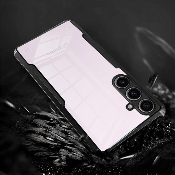 Carcasa pentru Samsung Galaxy A56, AntiDrop Hybrid, negru + sticlă temperată 9H