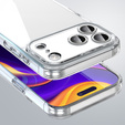 Manșon din silicon pentru iPhone 17 Pro Max, cu spate dur, transparent