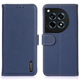 KHAZNEH RFID caz pentru OnePlus 12R, Litchi Texture, albastru