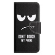 Cu clapetă pentru Samsung Galaxy M15 5G, Wallet, Don't Touch My Phone negru