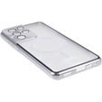 Carcasa Magnetic Dual Glass MagSafe pentru Samsung Galaxy S21 Ultra, de argint