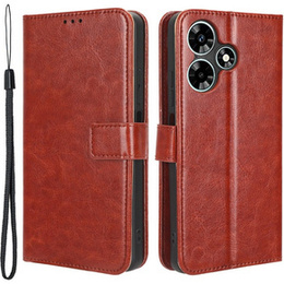 Cu clapetă pentru Infinix Hot 30i, Crazy Horse Wallet, maro