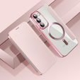 Cu clapetă pentru Samsung Galaxy S23, Wallet, MagSafe, roz rose gold