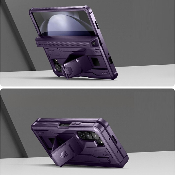 Husă blindată pentru Samsung Galaxy Z Fold 5 5G, Dexnor Full Body S-Pen Slot, violet
