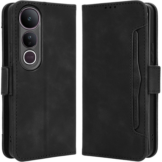 Cu clapetă pentru Vivo V50 Lite 4G / 5G, Card Slot, negru