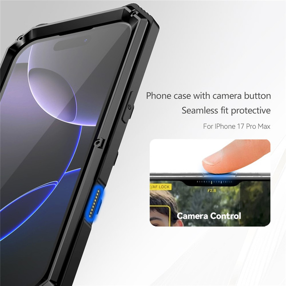 Carcasă blindată R-JUST cu suport pentru iPhone 17 Pro Max