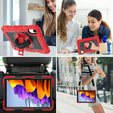 Husă blindată pentru Xiaomi Redmi Pad 2, cu suport și curea pentru umăr – roșu-negru