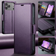 ERBORD Carcasă de portofel Glossy Litchi cu clapetă pentru iPhone 17 Pro Max