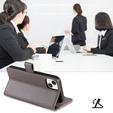 Cu clapetă pentru Xiaomi Redmi Note 13 Pro+, Wallet Zipper Pocket, gri
