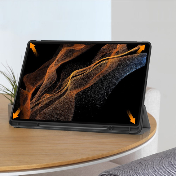 Husă pentru Samsung Galaxy Tab S10 Ultra, Smartcase cu spațiu pentru stylus, gri