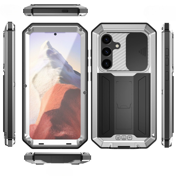 Husă blindată pentru Samsung Galaxy S25, R-JUST, de argint