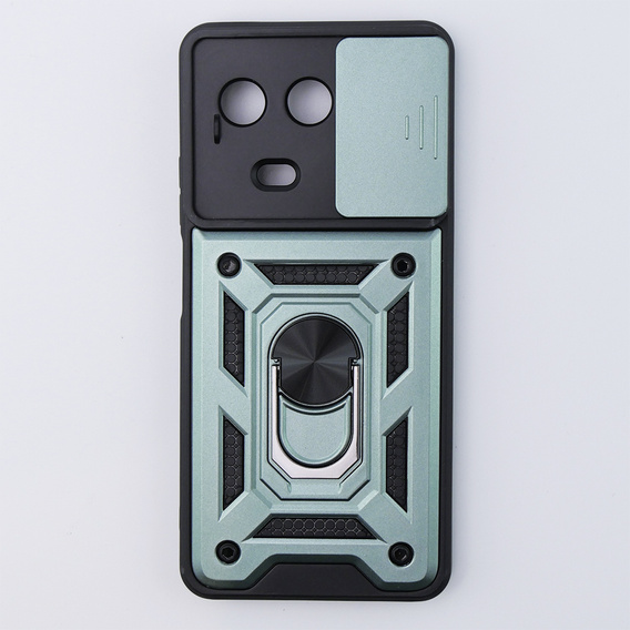 Husă blindată pentru Realme 11 5G, CamShield Slide, verde