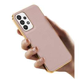 Huse pentru Samsung Galaxy A53 5G, Cowhide Leather, roz