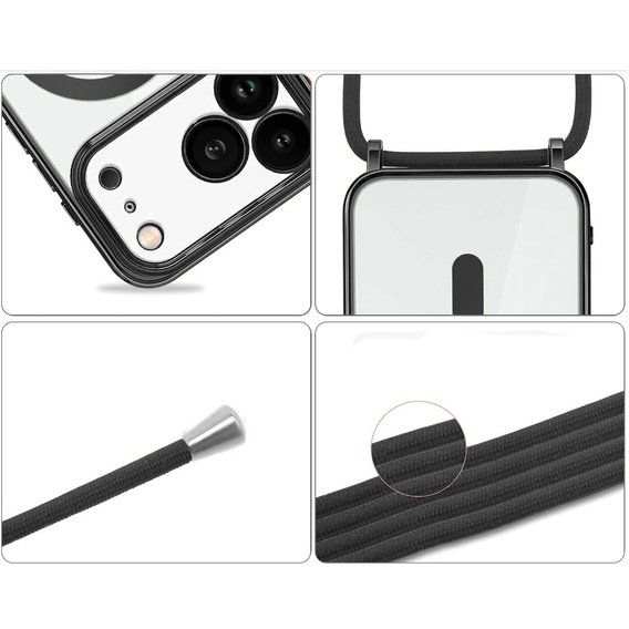 Husă Electro MagSafe cu lanyard pentru iPhone 17 Pro Max