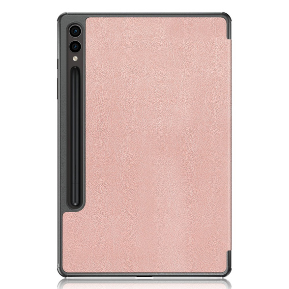 Husă pentru Samsung Galaxy Tab S9 FE+ Plus, Smartcase cu spațiu pentru stylus, roz rose gold