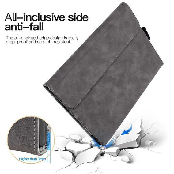 Huse pentru Microsoft Surface Pro 9, Wallet Pen Slot, negru