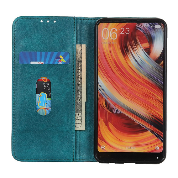 Husa cu clapetă pentru Sony Xperia 1 VI, Split Leather, verde