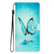 Cu clapetă pentru Xiaomi Redmi Note 12S, Wallet, butterfly, albastru