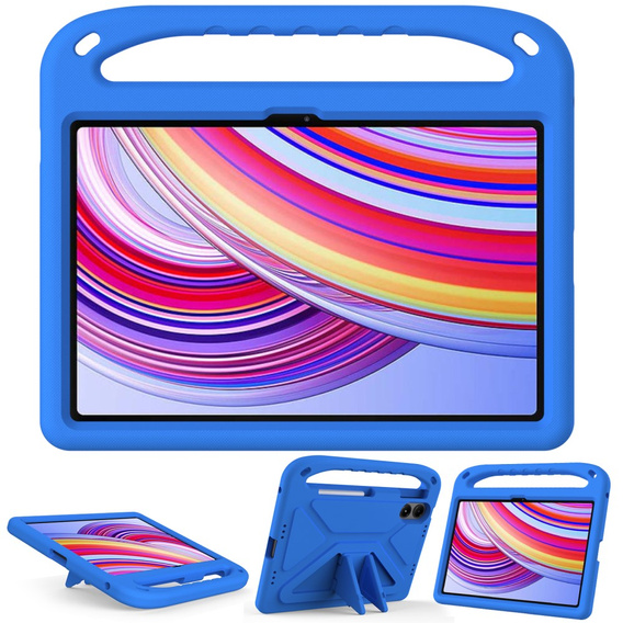 Husă pentru copii pentru Xiaomi Redmi Pad Pro / Xiaomi Poco Pad, cu mâner, albastru