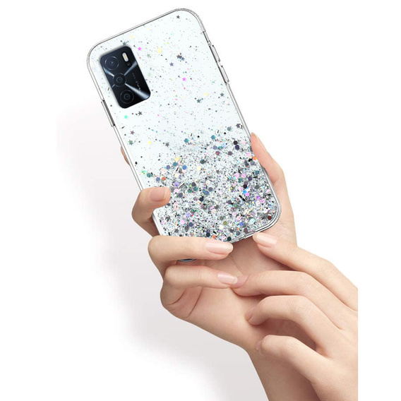 Huse pentru Oppo A16 / A16s / A54s, Glittery, transparentă