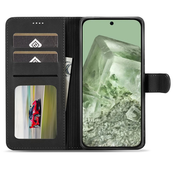 Cu clapetă pentru Google Pixel 8A, LC.IMEEKE, negru