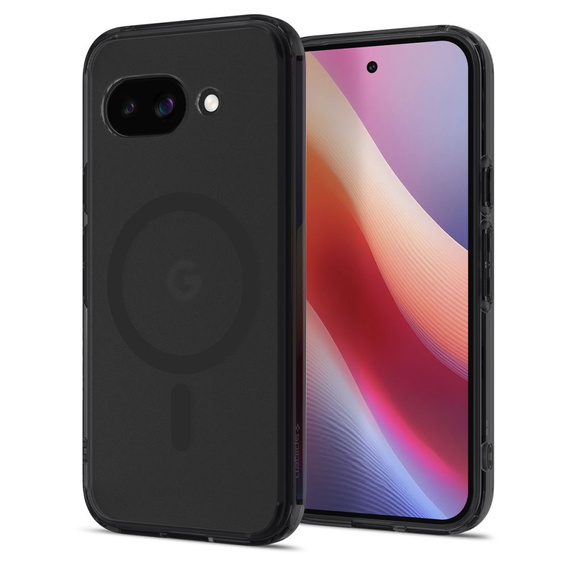 Carcasă MagSafe Spigen pentru Google Pixel 9A, Ultra Hybrid, mat / negru + 9H Tempered Glass