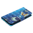 Cu clapetă pentru Xiaomi Redmi 13C / Poco C65, Wallet, Butterflies albastru