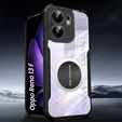 Carcasă pentru Oppo Reno 13F / Oppo Reno 13FS, cu placă magnetică, transparent / negru