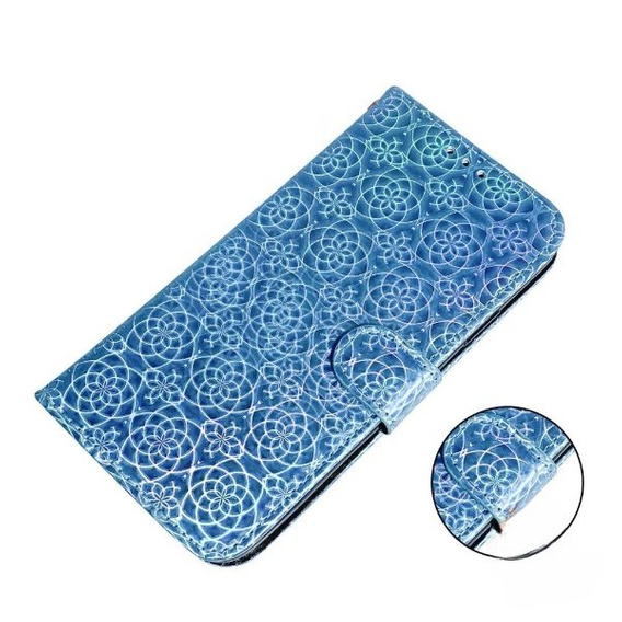 Cu clapetă pentru Oppo A17, Wallet mandala, albastru