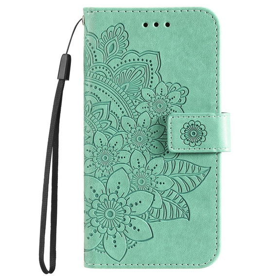 Cu clapetă pentru Xiaomi Redmi 13C / Poco C65, Mandala Flower, verde