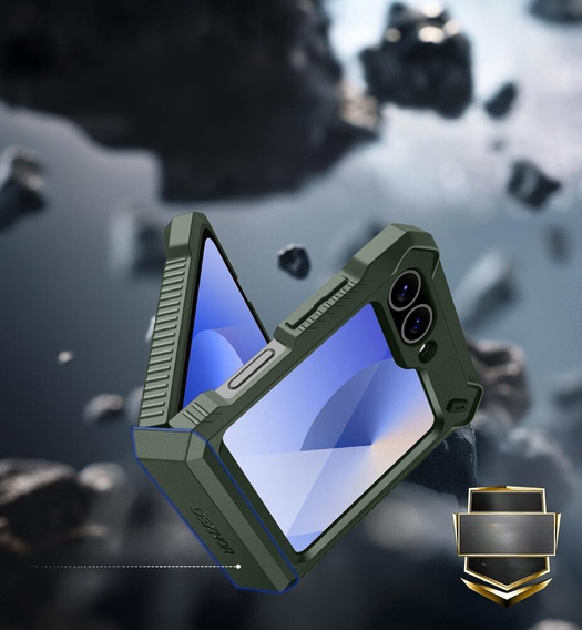 Husa blindată pentru Samsung Galaxy Z Flip7 FE / Z Flip6, Dexnor Clip Holder, verde