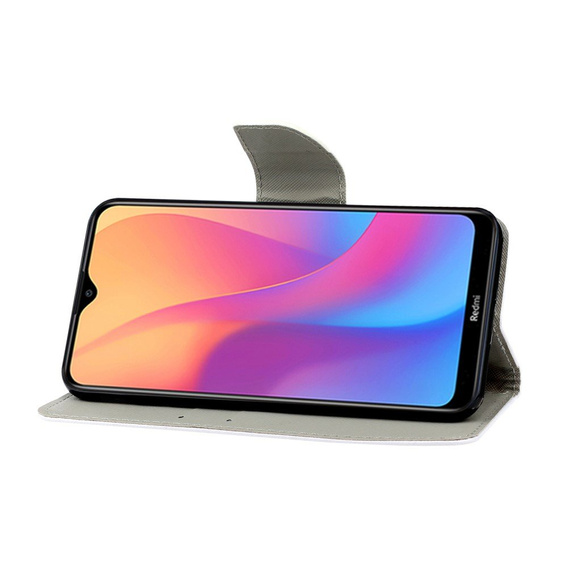 Cu clapetă pentru Xiaomi Redmi 9A, Wallet, Butterfly albastru