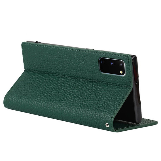 Husă din piele pentru Samsung Galaxy S20, ERBORD Grain Leather, verde