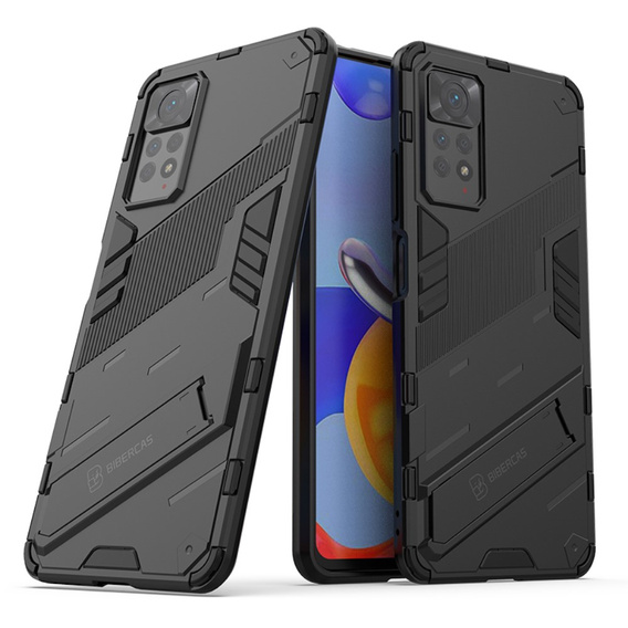 Husa pentru Xiaomi Redmi Note 11 Pro 4G / 5G, Military kickstand, albastru