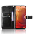 Cu clapetă pentru Motorola Moto G15 / Motorola Moto G15 Power, Crazy Horse Wallet, negru