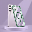 Husă pentru Samsung Galaxy A35 5G, Electro MagSafe, verde + Sticlă pentru ecran