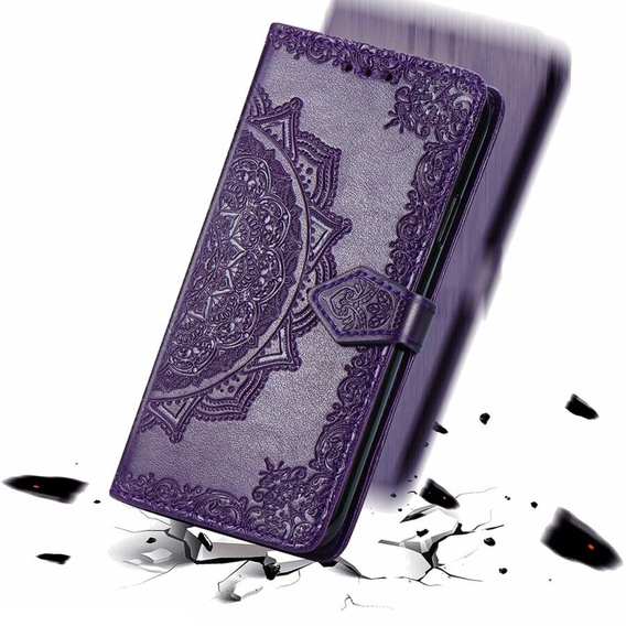 Cu clapetă pentru Infinix Hot 40i, Mandala, violet