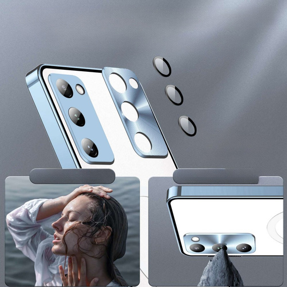 Carcasă de protecție pentru camera foto pentru Samsung Galaxy S20 FE, CamShield MagSafe, transparent / albastru